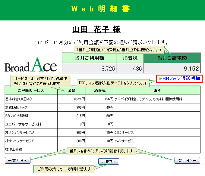 WEB明細